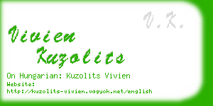 vivien kuzolits business card